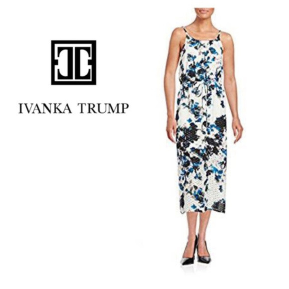 Ivanka Trump Dresses & Skirts - Ivanka Trump Womens Maxi Dress Blue white Sz 8 NWT